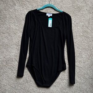 Kaileigh Black Long Sleeve Bodysuit